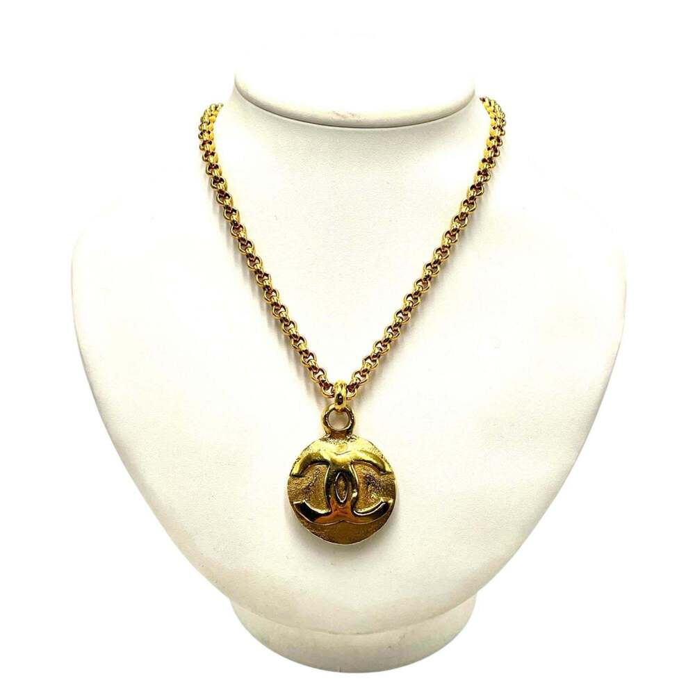 CHANEL Authentic Gold Logo Necklace - Picture 7 of 7